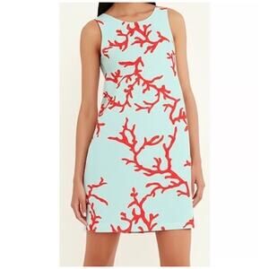 NWT J. McLaughlin Sophia Aqua Coral Sheath Dress